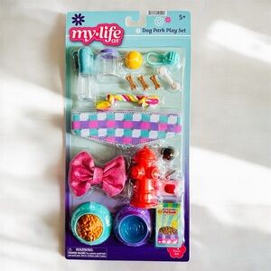 My Life As Pink Dog Park Play Set, 17 Pieces NEW